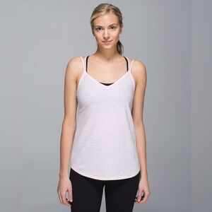 Lululemon tank top with open back in pink
